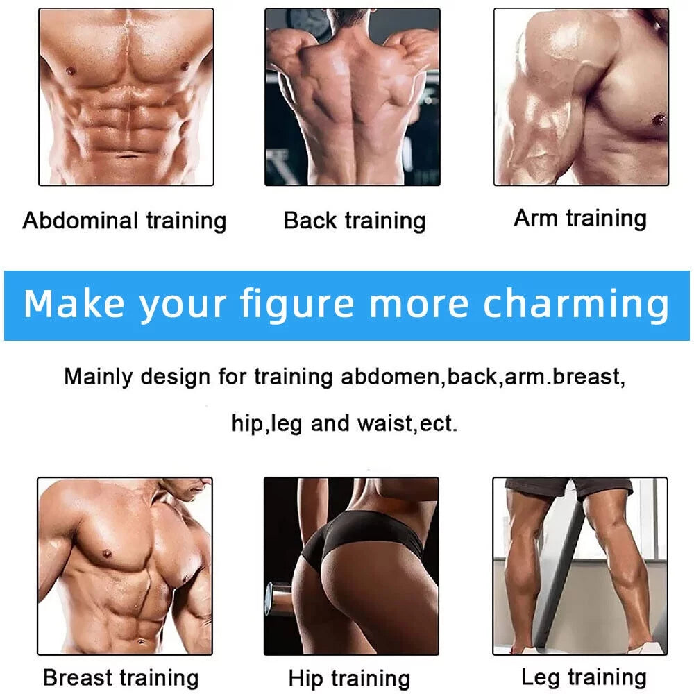Adult Sports EMS Abdominal Muscle Toning Trainer ABS Stimulator Toner Fitness Binder Gym Belt