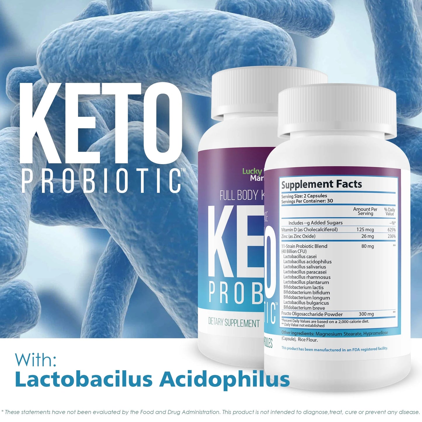 - 40 Billion CFU - Promote Digestive Health, Immune Health, & Gut Health - Keto Friendly Probiotic - Full Body Keto Cleanse Aid - Reduced Bloating - s for Men & Women