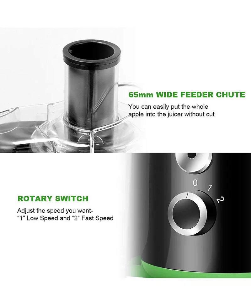 2 Speed Wide Mouth Fruit and Vegetable Centrifugal Electric Juicer