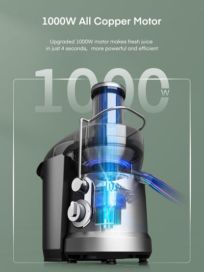 1300W Juicer Machines, Powerful Juice Extractor Machine with 3.2" Wide Mouth Fo