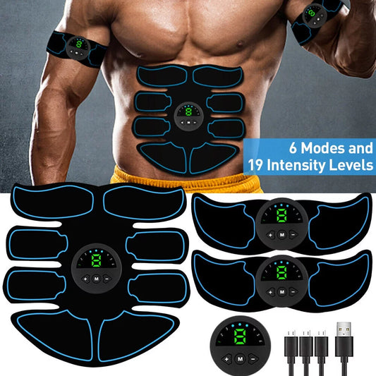 Adult Sports EMS Abdominal Muscle Toning Trainer ABS Stimulator Toner Fitness Binder Gym Belt