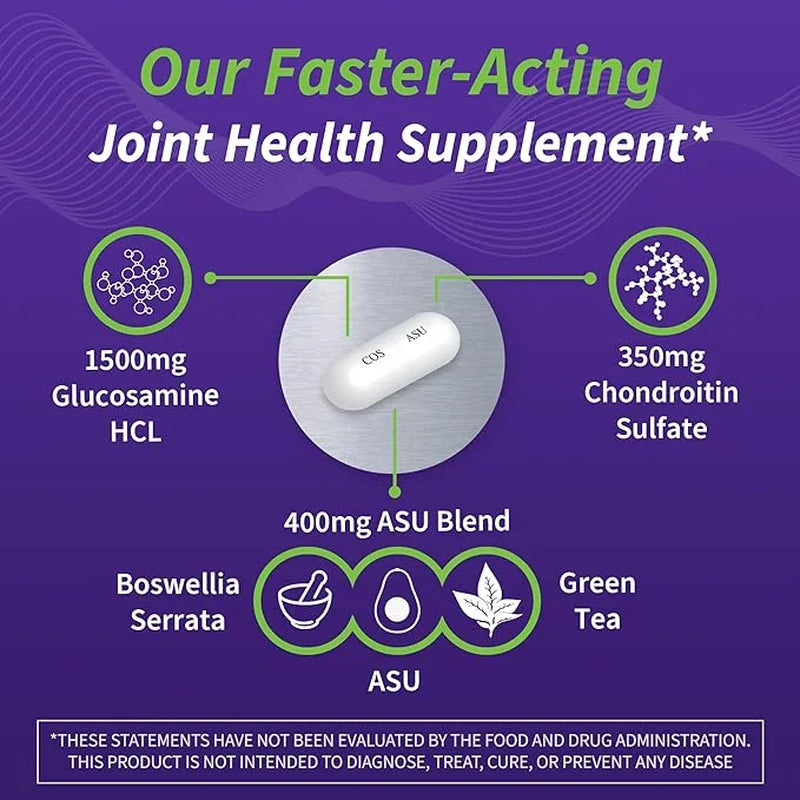 ® ASU Joint Health Supplement with Glue, Chondroitin & ASU for Men’S & Women'S Joint Health, 150 Capsules