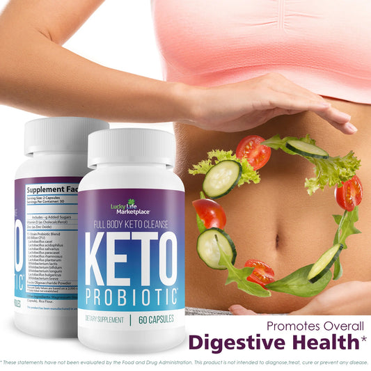 - 40 Billion CFU - Promote Digestive Health, Immune Health, & Gut Health - Keto Friendly Probiotic - Full Body Keto Cleanse Aid - Reduced Bloating - s for Men & Women